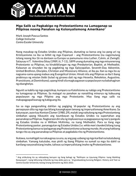 Mga Salik sa Pagkabigo ng Protestantismo na Lumaganap sa .